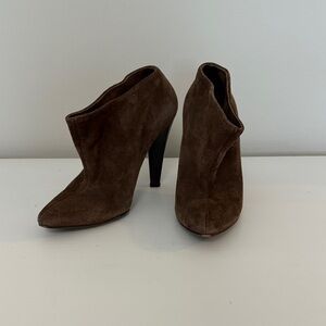 Balenciaga Brown Suede Heeled Boots